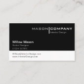 白黒の名刺企業のを印刷 名刺 (正面)