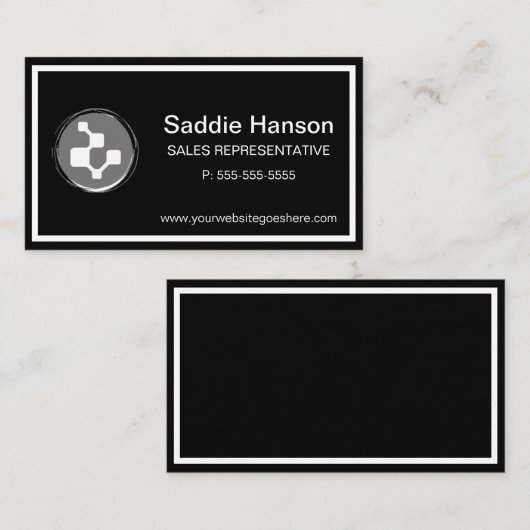 白黒の名刺 名刺 (正面/裏面)