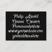 白黒の名刺 名刺 (裏面)