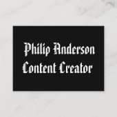 白黒の名刺 名刺 (正面)