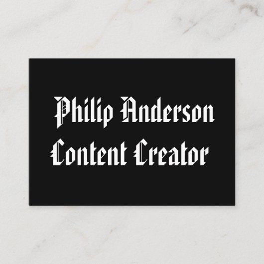 白黒の名刺 名刺 (正面)