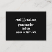 白黒の名刺 名刺 (裏面)