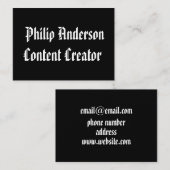 白黒の名刺 名刺 (正面/裏面)