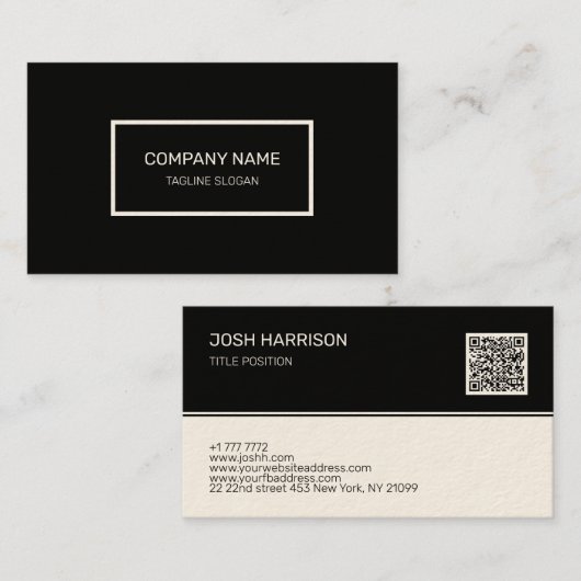 白黒の名刺 名刺 (正面/裏面)