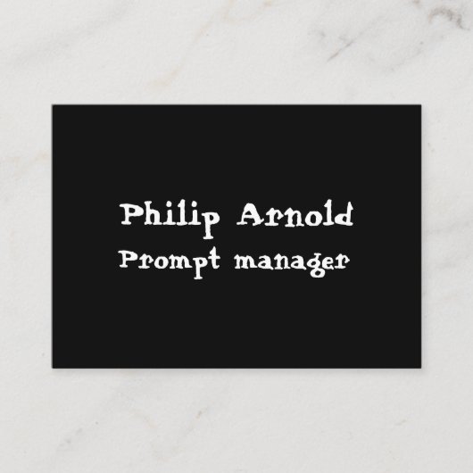 白黒の名刺 名刺 (正面)