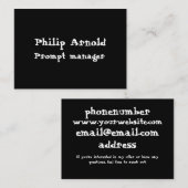 白黒の名刺 名刺 (正面/裏面)