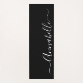 白黒の名前パーソナライズされたヨガマット ヨガマット (正面)