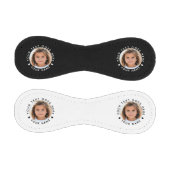 白黒の名前パーソナライズされた文字と写真 野球ボール (パネル)