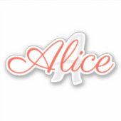 白黒の名前モノグラムのステッパーソナライズされたカー シール (正面)