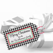 白黒の名前千鳥格子の10 ギフトタグ