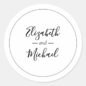 白黒の名結婚前 ラウンドシール (正面)