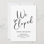 白黒の告知フォトカードの取り消し 案内状 (正面)