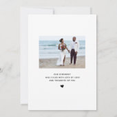 白黒の告知フォトカードの取り消し 案内状 (裏面)