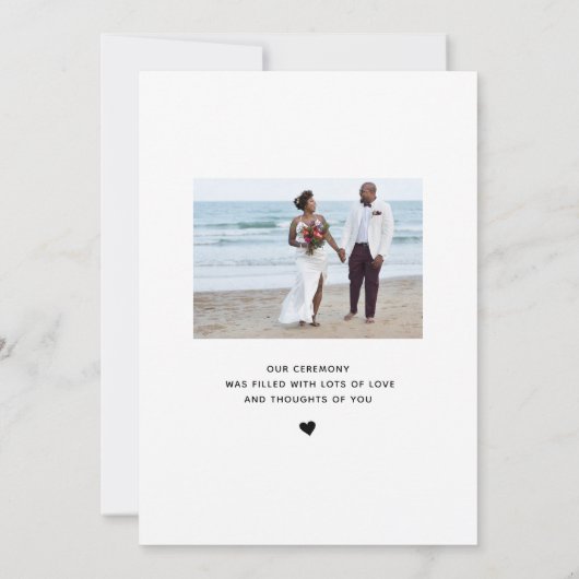 白黒の告知フォトカードの取り消し 案内状 (裏面)