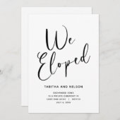 白黒の告知フォトカードの取り消し 案内状 (正面/裏面)