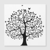 白黒の命の木 マグネット招待状 (正面)