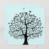 白黒の命の木 招待状 (正面/裏面)
