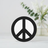 白黒の和平サイン 招待状 (スタンド正面)