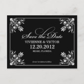 白黒の問題 | セーブ・ザ・デート案内 案内ポストカード (正面)