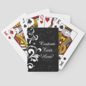 白黒の噴水の渦巻のパーティー トランプ (裏面)