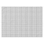 白黒の四角形のドットパターン テーブルクロス (正面(横))