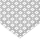 白黒の四角形のドットパターン テーブルクロス (アングル)