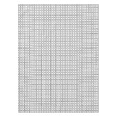 白黒の四角形のドットパターン テーブルクロス (正面)