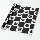 白黒の四角形の印刷 ラッピングペーパー (アンロールド)