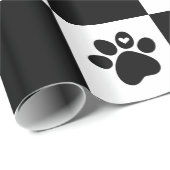 白黒の四角形の印刷 ラッピングペーパー (ロールコーナー)