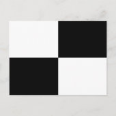 白黒の四角形はがき ポストカード (正面)
