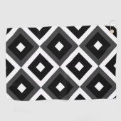 白黒の四角形 ゴルフタオル (横)