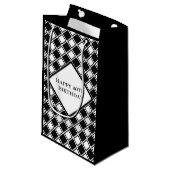 白黒の四角形 スモールペーパーバッグ (正面アングル)