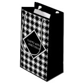 白黒の四角形 スモールペーパーバッグ (裏面アングル)