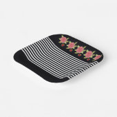 白黒の四角形 ペーパープレート (傾斜あり)