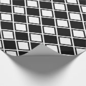 白黒の四角形 ラッピングペーパー (角)