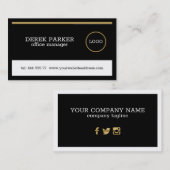 白黒の図形 名刺 (正面/裏面)