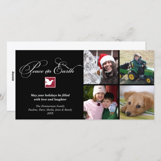 白黒の土壇場の挨拶 シーズンカード (正面/裏面)