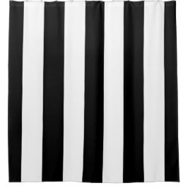 白黒の垂直のシャワストライプーカーテン シャワーカーテン