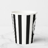 白黒の垂直ストライプ 紙コップ (右)