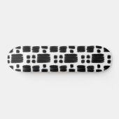 白黒の塗り絵の形 スケートボード (横)