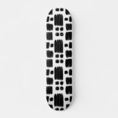 白黒の塗り絵の形 スケートボード (正面)