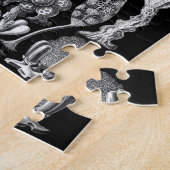 白黒の変形菌 ジグソーパズル (側面)