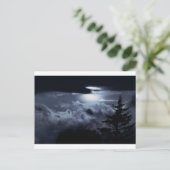 白黒の夕日 ポストカード (スタンド正面)