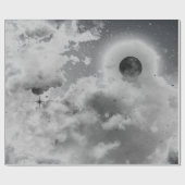 白黒の夜空 ラッピングペーパー (フラット)