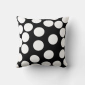 白黒の大きい点。 クッション (裏面)