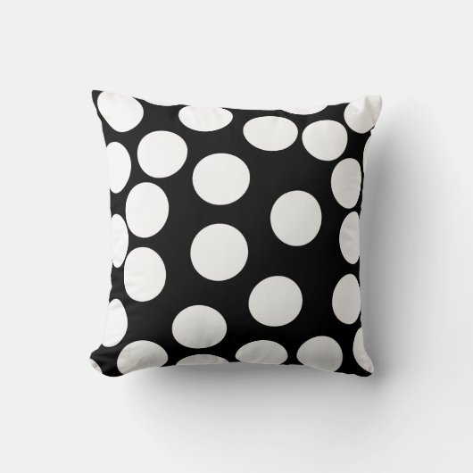 白黒の大きい点。 クッション (正面)