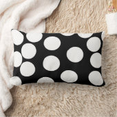 白黒の大きい点。 ランバークッション (ブランケット)