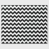 白黒の大きなシェブロンのラッピング紙 ラッピングペーパー (フラット)