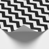 白黒の大きなシェブロンのラッピング紙 ラッピングペーパー (角)