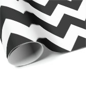 白黒の大きなシェブロンのラッピング紙 ラッピングペーパー (ロールコーナー)